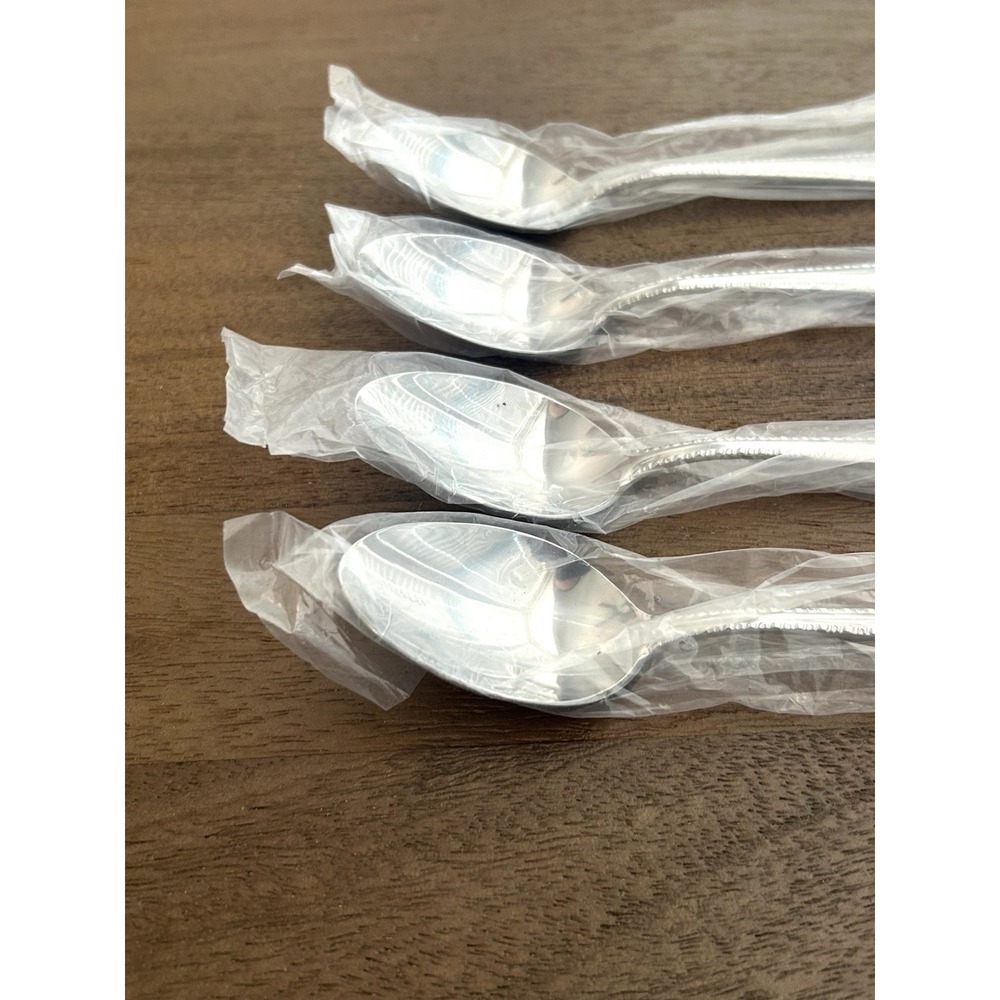 NEW Reed & Barton Englefield Teaspoons Set Of 4 Stainless Glossy - Picture 3 of 6